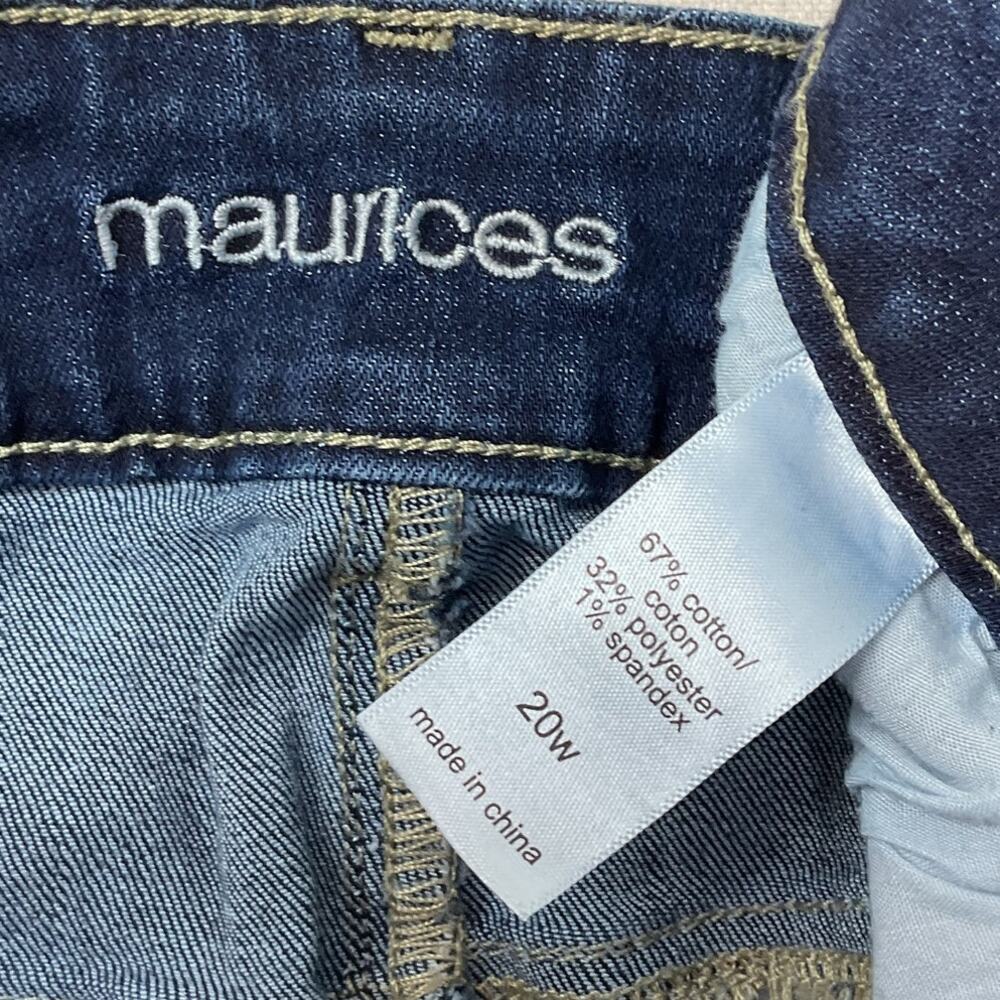 Maunces Dark Blue Denim Classic Jeans Womens 20W - Picture 6 of 12